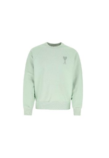 Ami Paris Ami De Coeur Tonal Sweatshirt Aqua Green