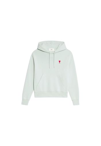 Ami Paris Ami de Coeur Organic Cotton Hoodie Pale Green/Red