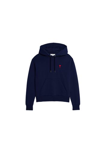 Ami Paris Ami de Coeur Tonal Small ADC Classic Fit Hoodie Nautic Blue/Red