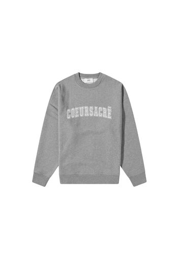 Ami Paris Coeur Sacre Crewneck Sweater Heather Grey/White