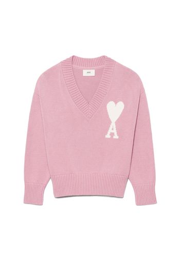 Ami Paris Ami De Coeur Sweater Pink