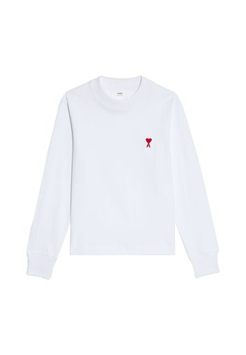 Ami Paris Ami De Coeur Long Sleeved T-shirt White