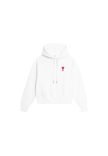 Ami Paris Ami de Coeur Tonal Small ADC Classic Fit Hoodie White/Red