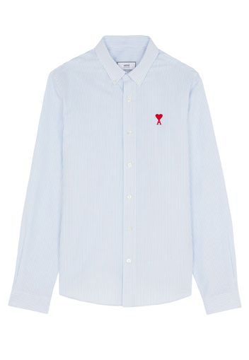 Ami Paris Button Down Ami De Coeur Collar Shirt White/Blue/Red