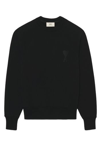 Ami Paris Ami De Coeur Tonal Boxy Fit Crewneck Black