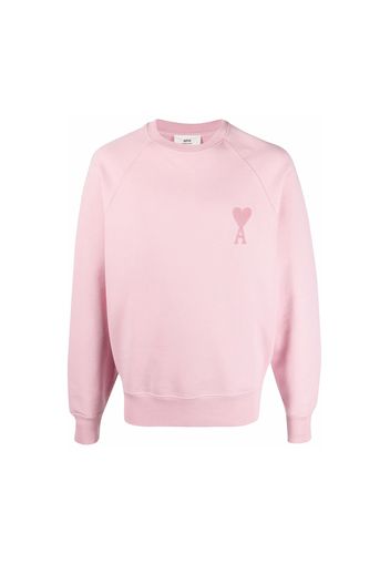 Ami Paris Ami De Coeur Tonal Sweatshirt Pale Pink