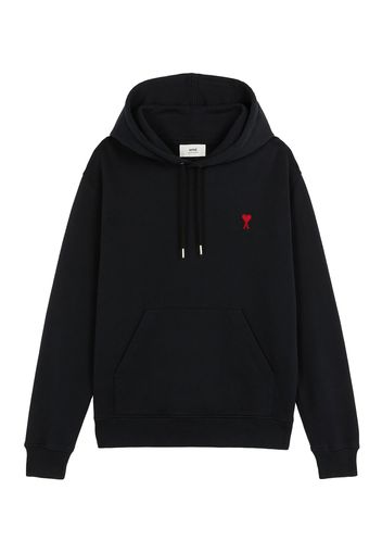 Ami Paris Ami De Coeur Embroidered Logo Hoodie Black/Red