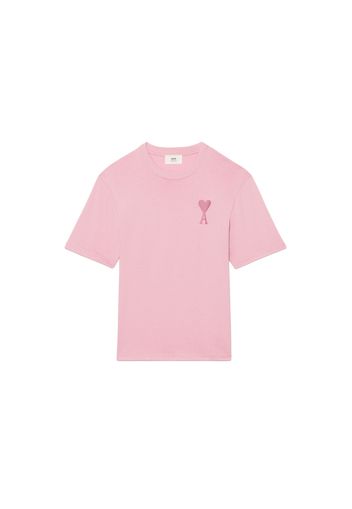 Ami Paris Ami De Coeur Tonal Boxy Fit T-Shirt Pale Pink
