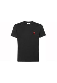 Ami Paris Small Red Ami De Coeur T-shirt Black