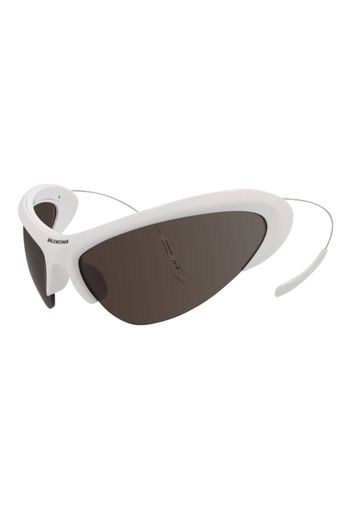 Balenciaga Shield Wrap Sunglasses White/Silver/Grey (BB0232S-30013513-003)