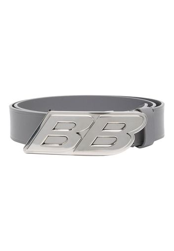 Balenciaga BB Logo Buckle Belt Light Gray/Silver