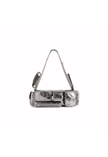 Balenciaga Womens Superbusy XS Sling Bag Silver