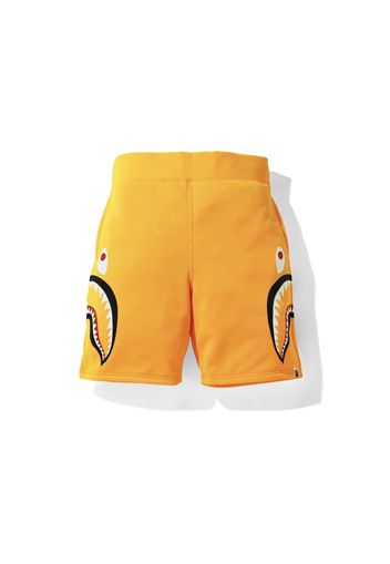 BAPE A Bathing Ape Neon Shark Sweat Shorts Orange