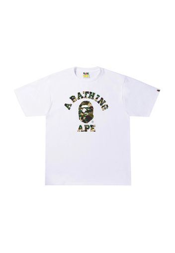 BAPE 1st Camo Crazy College Tee White