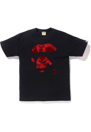 BAPE Color Camo Ape Face Tee Black/Red