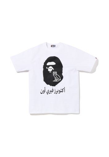 BAPE x OVO Ape Head Tee White Black