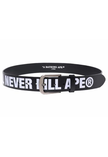 BAPE A Bathing Ape Leather Belt Black