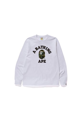 BAPE 1st Camo College L/S Tee White/Green