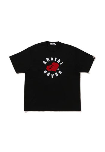 BAPE Circular Ape Head Relaxed Fit Tee Black