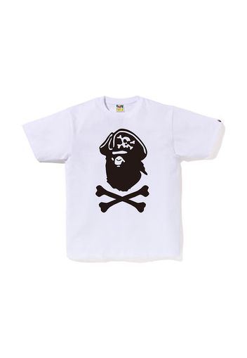 BAPE Ape Crossbone College Tee White