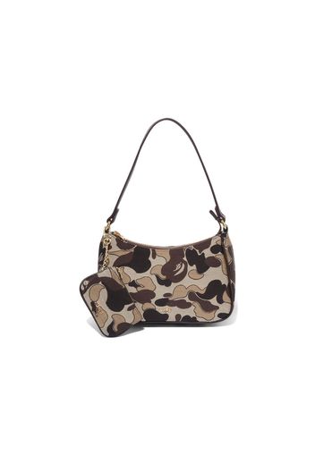 BAPE Womens Cookie Camo 2 Hand Bag Brown