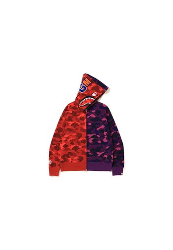 BAPE Color Camo Separate Shark Full Zip Hoodie Red/Purple