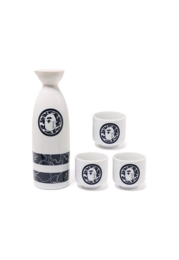 BAPE Kamon Sake Set White