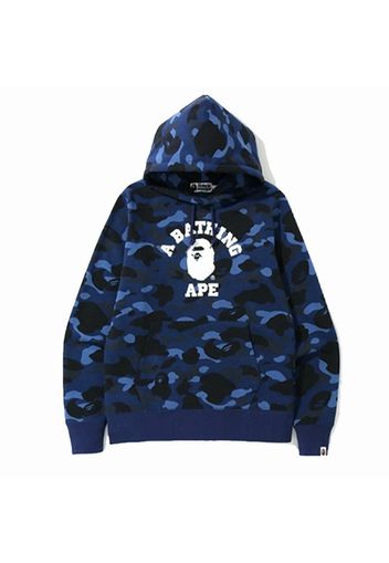 BAPE Color Camo College Pullover Hoodie Navy/Blue