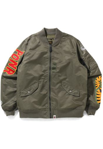 BAPE Shark Loose Fit MA-1 Jacket Olivedrab