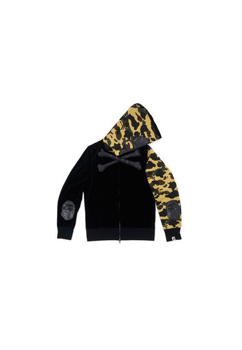 BAPE MMJ 1st Camo Skull Velvet Hoodie Black/Yellow