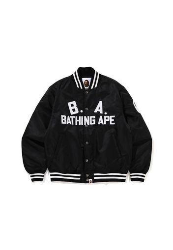 BAPE B.A Nylon Varsity Jacket Black