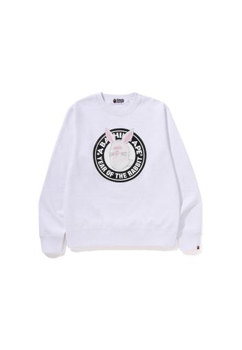 BAPE Year of the Rabbit Ape Head Crewneck White