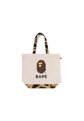 BAPE 1st Camo Ape Head Tote Bag Ivory