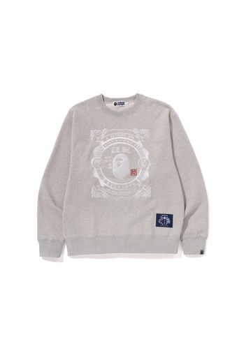 BAPE Japanese Motif Relaxed Fit Crewneck Ivory