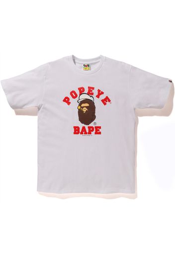 BAPE x Popeye Ape Head College Tee White