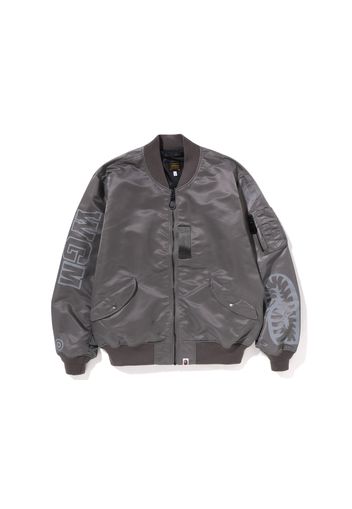 BAPE Shark Loose Fit MA-1 Jacket (SS23) Silver