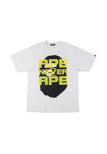 BAPE Ape Head Multi Print Tee White