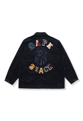 BAPE BLACK Logo Corduroy Work Jacket Black