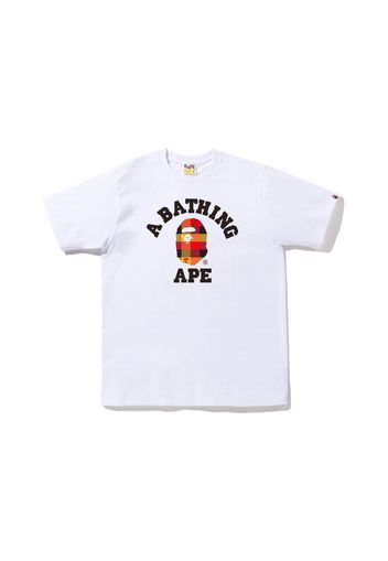 BAPE Block Check College Tee (FW22) White Red