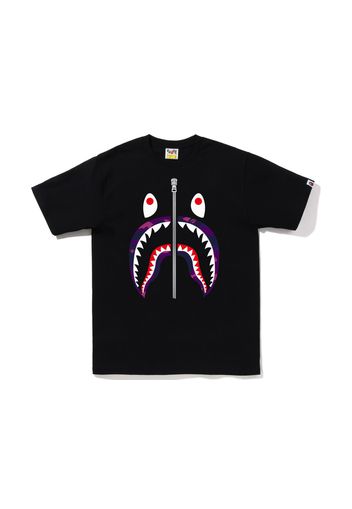 BAPE Color Camo Silver Zip Shark Tee (SS23) Black Purple