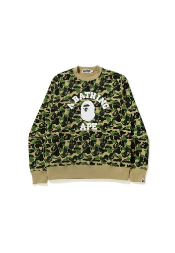 BAPE ABC Camo College Wide Crewneck Green