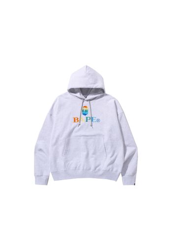 BAPE Embroidery Loose Fit Pullover Hoodie Gray