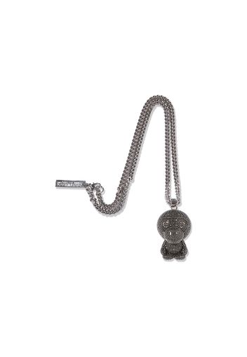 BAPE x Comme des Garcon Osaka Baby Milo Necklace Silver/Black