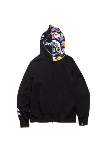 BAPE x F.C.R.B. Shark Full Zip Hoodie Black