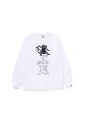 BAPE Tiger Graphic L/S Tee White