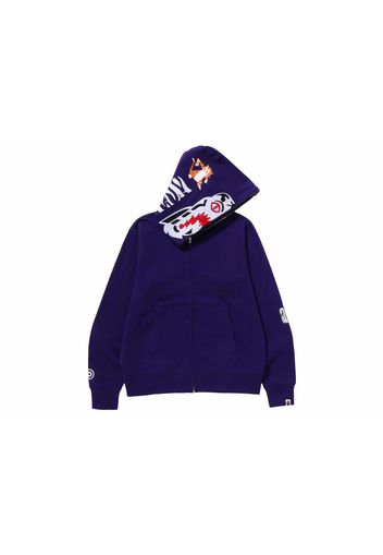 BAPE Tiger Full Zip Hoodie (FW23) Purple