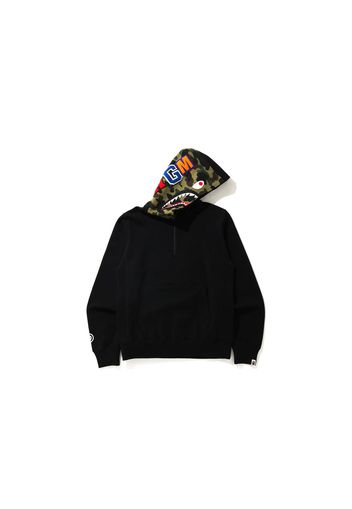 BAPE Shark Half Zip Pullover Hoodie Black