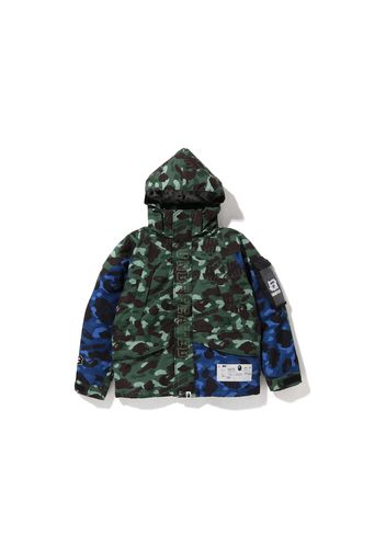 BAPE x Undefeated Color Camo Snowboard Down Jacket Green Blue