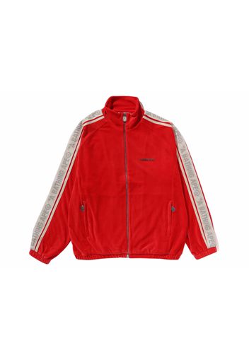 BAPE Metal Logo Pin Track Jacket Red