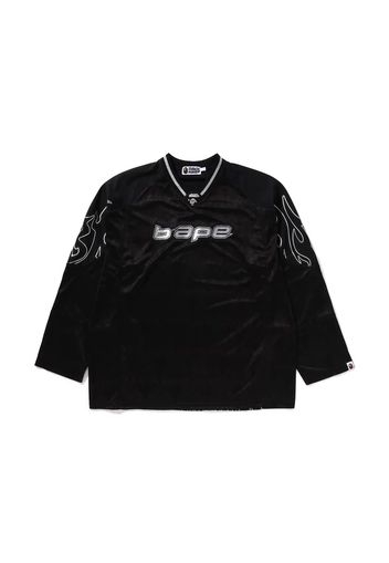 BAPE Flame Football Jersey Black